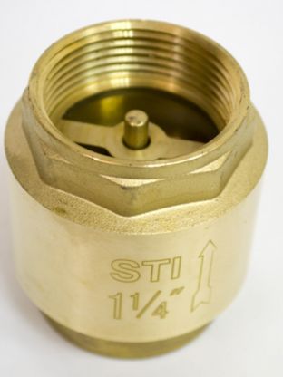 Клапан обратный 1"1/ 4, латунь, DN 32, пружинный, New, STI