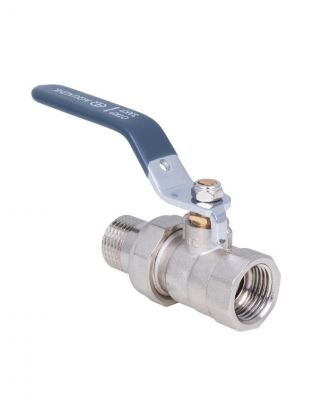 Кран для воды с американкой 1 1/4'', г-ш, латунь, со сгоном, ручка, DN 32, AquaLink