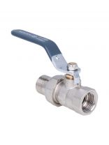 Кран для воды с американкой 1 1/4'', г-ш, латунь, со сгоном, ручка, DN 32, AquaLink