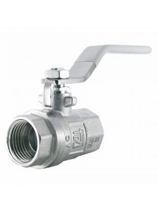 Кран для воды, 1/2'', г-г, ручка, никель, STI