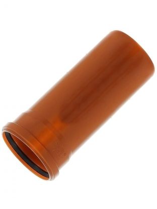 Труба канализационная наружная, диаметр 110х3000х3.2 мм, полипропилен, Мультимирпласт, рыжая