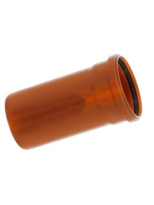 Труба канализационная наружная, диаметр 160х1000х3.8 мм, полипропилен, Кубаньтехнопласт, рыжая