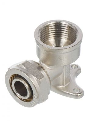 Уголок 20х3/4" мм, внутренняя резьба, с креплением, STI