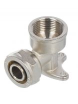 Уголок 20х3/4" мм, внутренняя резьба, с креплением, STI