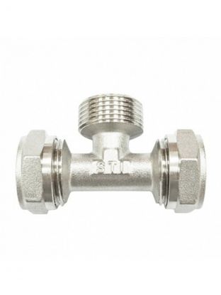 Тройник 20х3/4"х20 мм, наружная резьба, STI