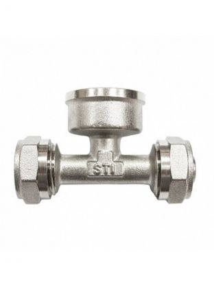 Тройник 20х1/2"х20 мм, внутренняя резьба, STI