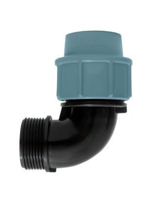 ПНД уголок d25х3/4", наружная резьба, ITAL