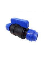 ПНД кран 50х50 мм, шаровой, цанга - цанга, Valfex