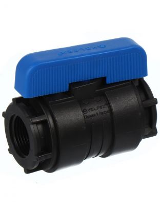 ПНД кран 3/4"-3/4", внутренняя/внутренняя, шаровой, Valfex, 1210116034034