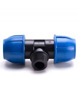 ПНД тройник d63х2", наружная резьба, РосТурПласт