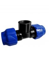 ПНД тройник d50х1 1/4", внутренняя резьба, переходной, Valfex