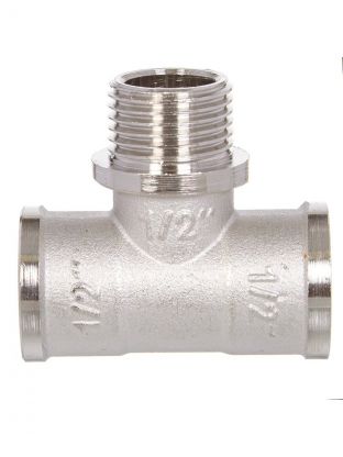 Тройник 1/2'', г-ш-г, никель, РосТурПласт