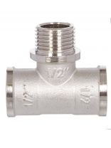 Тройник 1/2'', г-ш-г, никель, РосТурПласт