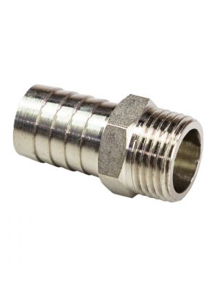 Штуцер d18х1/2'', ш, никель, РосТурПласт