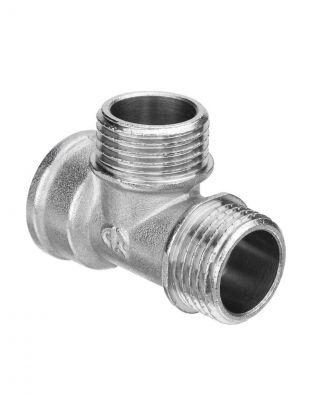 Тройник 1/2", г-ш-ш, латунь, AquaLink