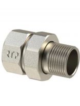 Американка 1" 1/2, г-ш, никель, прямая, РосТурПласт