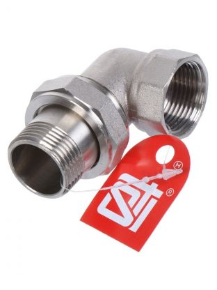 Американка 3/4", г-ш, никель, угловая, STI