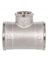 Тройник 1"х3/4"х1", г-г-г, никель, РосТурПласт