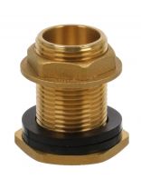 Врезка для бочки, 3/4", латунь, с контргайкой, СантехКреп