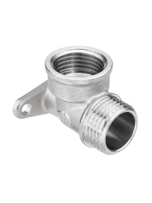 Уголок 1/2", 90 °, г-ш, латунь, с креплением, AquaLink