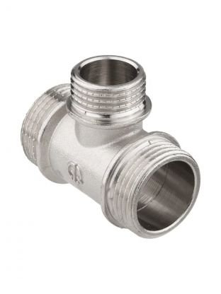 Тройник 3/4"х1/2"х3/4", ш-ш-ш, латунь, AquaLink