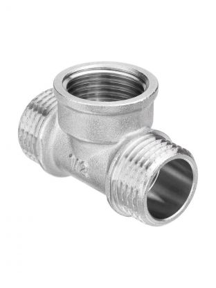 Тройник 1/2", ш-г-ш, латунь, AquaLink