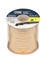 Уплотнитель E, самоклеящаяся основа, 9х4 мм, 150 м, белый, Tytan, 91478