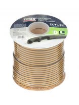 Уплотнитель D, самоклеящаяся основа, 9х7.5 мм, 100 м, черный, Tytan, 91430