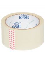 Скотч прозрачный, основа полипропиленовая, 66 м, Kroll, 48/50 мм, 231/233/133