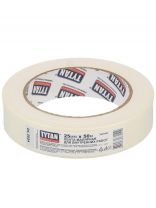 Лента малярная 25 мм, белая, основа бумажная, 50 м, Tytan, 11519