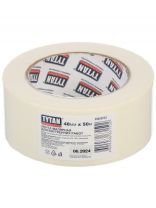 Лента малярная 48 мм, белая, основа бумажная, 50 м, Tytan, 11502