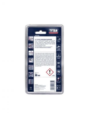Герметик силиконовый, санитарный, Tytan, 00621/17649, 85 мл, блистер, бесцветный