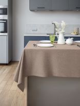 Скатерть 165х200 см, 100% полиэстер, 280 г/м2, Волшебная ночь, Какао, коричневая