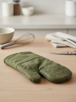 Прихватка-варежка 32х15 см, 100% полиэстер, зеленая, B180053