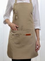 Фартук 66х72 см, 100% полиэстер, с карманом, бежевый, A170097