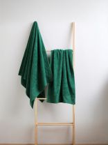 Набор полотенец 2 шт, 50х90, 70х140 см, 100% хлопок, 420 г/м2, Silvano, Мореска, темно-зеленый, Узбекистан