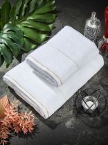 Полотенце банное 50х90 см, 100% хлопок, 500 г/м2, Оксфорд, белое, Узбекистан