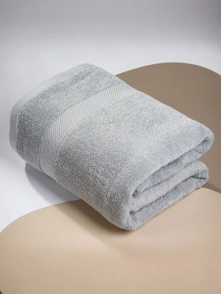 Полотенце банное 100х180 см, 100% хлопок, 400 г/м2, Spa, Silvano, серое, Узбекистан