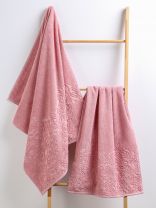 Полотенце банное 50х90 см, 100% хлопок, 450 г/м2, жаккард, Вензель-2 6600, Авангард, жимолость, 171, Россия