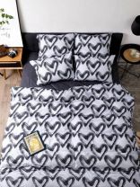 Постельное белье евро, простыня 200х215 см, 2 наволочки 70х70 см, пододеяльник 200х215 см, Ночь нежна, бязь, Dark love