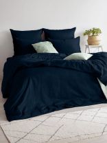 Постельное белье 2-спальное, простыня 220х240 см, 2 наволочки 70х70 см, пододеяльник 180х215 см, Verossa, сатин, Диагональ,Twilight blue, 790364