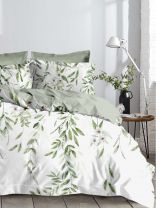 Постельное белье 1.5-спальное, простыня 145х215 см, 1 наволочка 70х70 см, пододеяльник 145х215 см, Майская ночь, микросатин, Флора, SJT2501-7