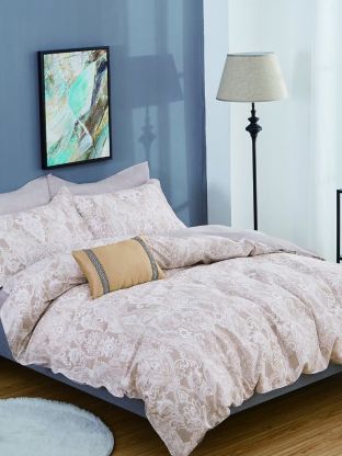 Постельное белье 2-спальное, простыня 200х220 см, 2 наволочки 70х70 см, пододеяльник 175х215 см, Silvano, поплин, бежевое, Оригинальный 20/410-PC/SLV