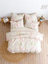 Постельное белье евро, простыня 200х215 см, 2 наволочки 70х70 см, пододеяльник 200х215 см, Майская ночь, бязь, Эль