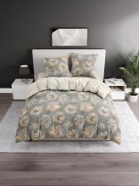 Постельное белье евро, простыня 215х240 см, 2 наволочки 70х70 см, 220 х 215 см, Bravo, поплин, Грис