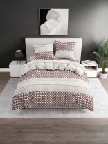 Постельное белье 2-спальное, простыня 215х220 см, 2 наволочки 70х70 см, пододеяльник 175х215 см, Silvano, поплин, Кремат