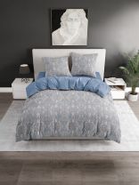 Постельное белье евро, простыня 215х240 см, 2 наволочки 70х70 см, пододеяльник 205х215 см, Silvano, поплин, Пезе