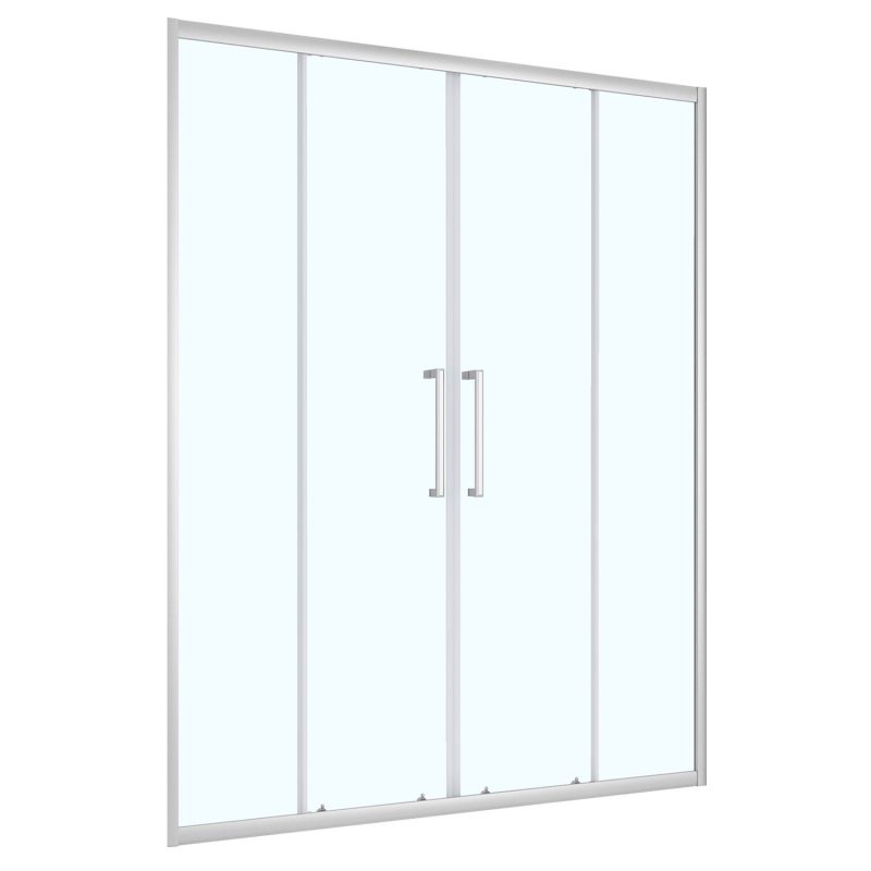 Душевая дверь Loranto 160x190, прозрачное 6 мм, сатин CS-AB04S-160