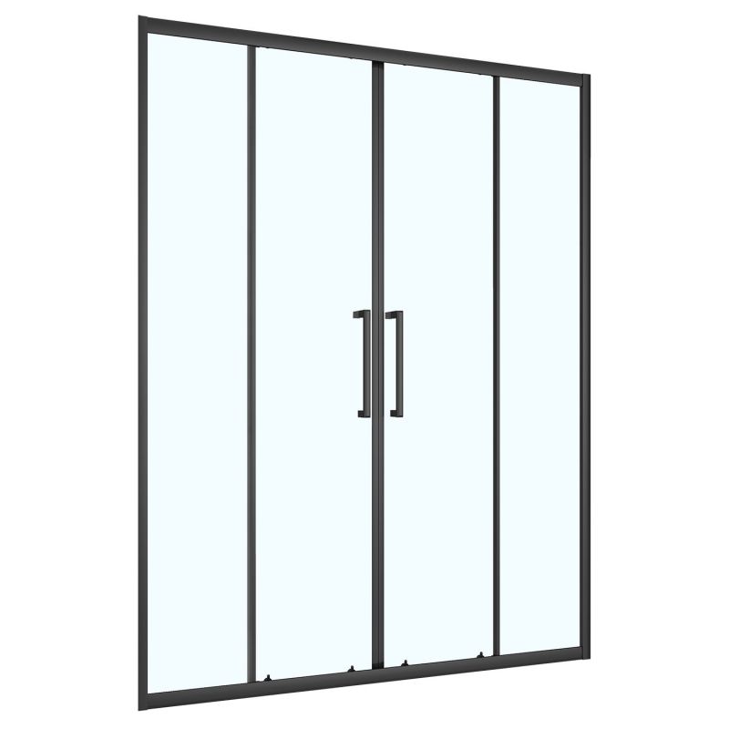 Душевая дверь Loranto 170x190, прозрачное 6 мм, черный матовый CS-AB04B-170