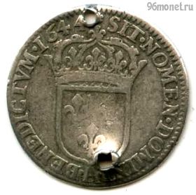 Франция 1/12 экю (10 солей) 1644